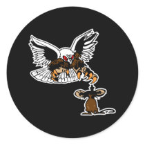 Defiance Eagle Mouse-Black stickers by WhiteTiger_LLC Defiance Eagle Mouse-Black stickers