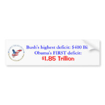 Deficits bumper stickers
