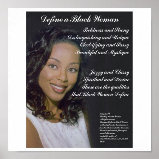 DEFINE A BLACK WOMAN POSTER Zazzle