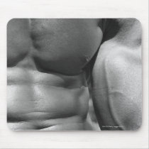 Defined abdomen and bicep mousepad
