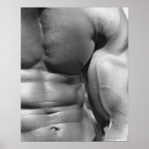 Defined abdomen and bicep print