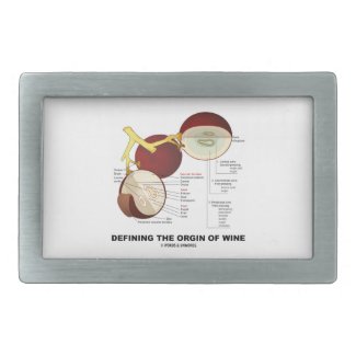 Defining The Origin Of Wine (Wine Grape Berry) Belt Buckles