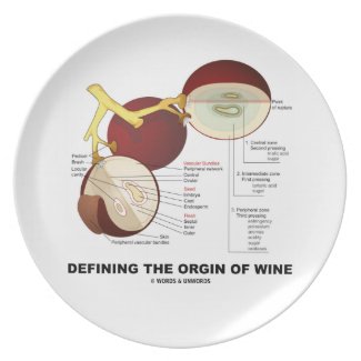 Defining The Origin Of Wine (Wine Grape Berry) Plates