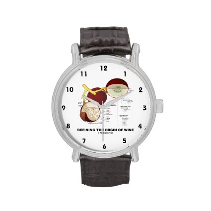 Defining The Origin Of Wine (Wine Grape Berry) Wristwatch