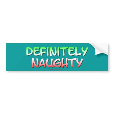 Definitely Naughty Bumper Sticker by BartzPeterson