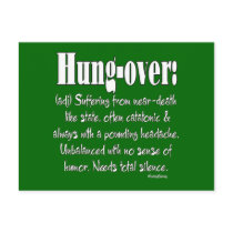 Definition Hung-over postcards