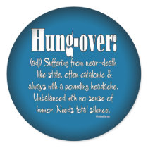 Definition Hung-over stickers by FracturedTees Definition Hung-over stickers