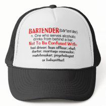 Definition of a Bartender Mesh Hat