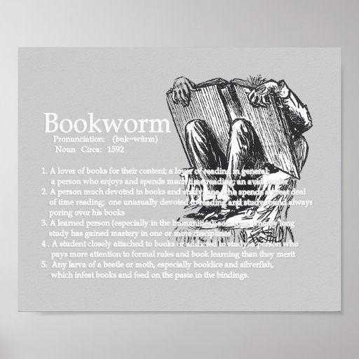 definition-of-a-bookworm-poster-zazzle