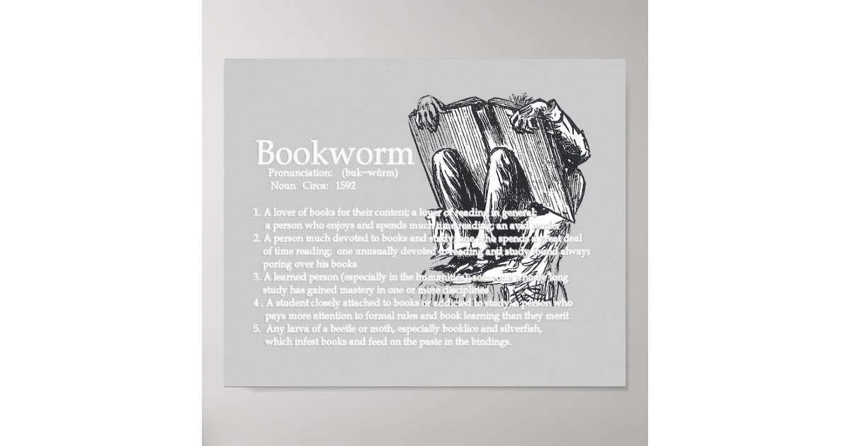 definition-of-a-bookworm-poster-zazzle