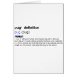 Definition of a Pug Greeting Cards