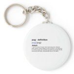 Definition of a Pug Key Chains