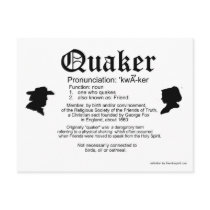 Definition of a Quaker postcards by quakershop Definition of a Quaker postcards