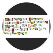 Definition of Achievement Round Sticker