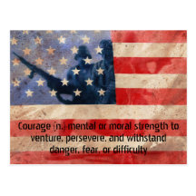 Definition of Courage Army Men Post Card