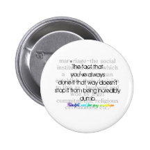 Definition of Marriage-Straight for gay marriage Pinback Buttons