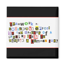 Definition of Teamwork Refrigerator Magnet