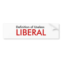 Definition of Useless, LIBERAL Bumper Sticker