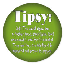 Definition Tipsy BW stickers by FracturedTees Definition Tipsy BW stickers