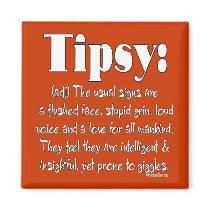 Definition Tipsy Refrigerator Magnet