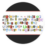Definiton of Confidence Round Stickers