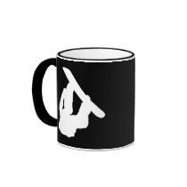 Defy Gravity - Snowboard Mug by superatomik Defy Gravity - Snowboard Mug