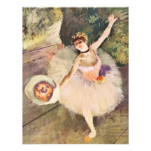 Degas Ballerina with Bouquet of Flowers Invitation