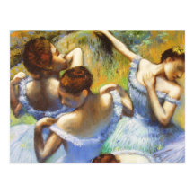 Degas Blue Dancers Postcard