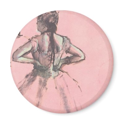 Degas' Dancer Viewed from the Back refrigerator magnets