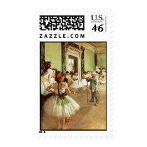 Degas Dancing Class Postage Stamp