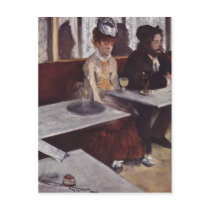 Degas, Edgar Germain Hilaire Der Absinth 1876 Tech Post Card