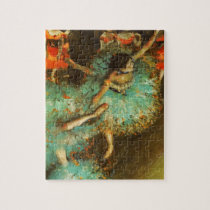 Degas Green Dancer Ballet Impressionist Jigsaw Puzzle