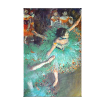 Degas - The Green Dancers Canvas Prints
