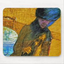 Degas - Vintage Fine Art - Mary Cassatt With Dog Mouse Pads