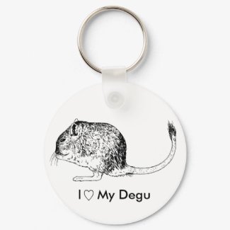 Degu Love Keychain keychain