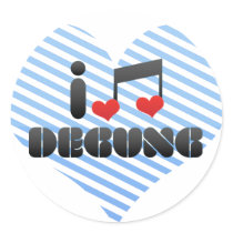 Degung fan round sticker