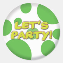 Deja al pegatina verde de los puntos del fiesta