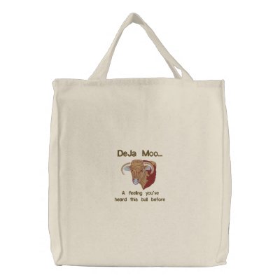 Deja Moo Canvas Bags by Embroidery4U