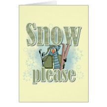 Del pingüino del esquí de la nieve camisetas y reg tarjeton