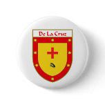 DeLaCruz Coat of Arms/Family Crest Pinback Button