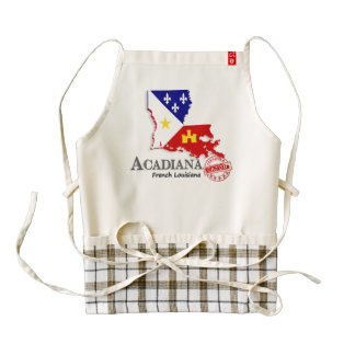Delantal certificado Luisiana de Acadiana Cajun Delantal Zazzle HEART