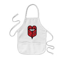 Delantal de la voluta del corazón