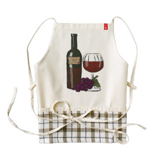 Delantal lindo para la cocina Cabernet-Sauvignon Delantal Zazzle HEART
