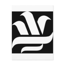 Delason Knowledge (black on white) postcards by nizware Delason Knowledge (black on white) postcards