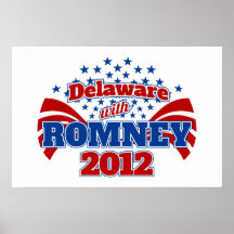 Delaware con Romney 2012 Posters