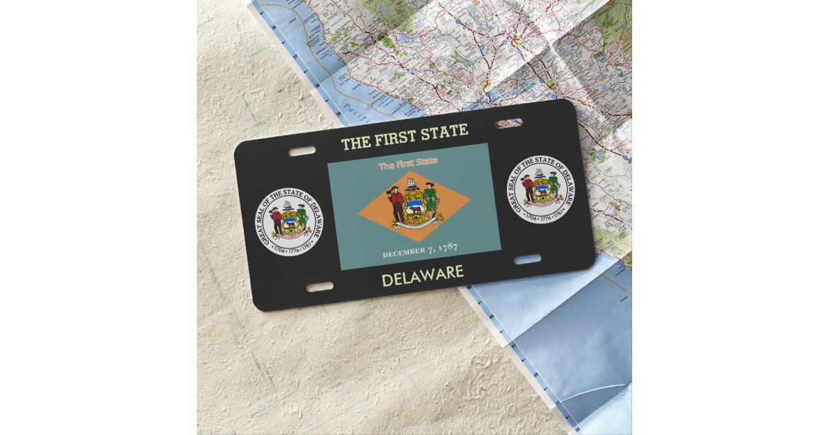 Delaware Custom Front License Plate Zazzle