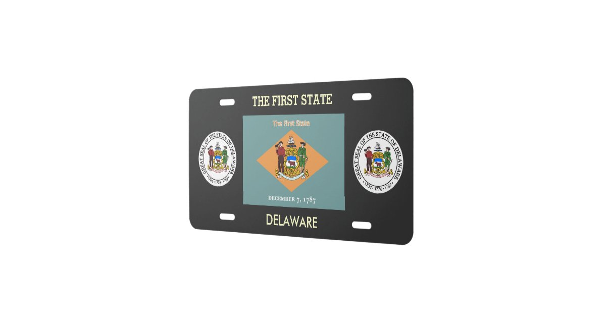 Delaware Custom Front License Plate Zazzle