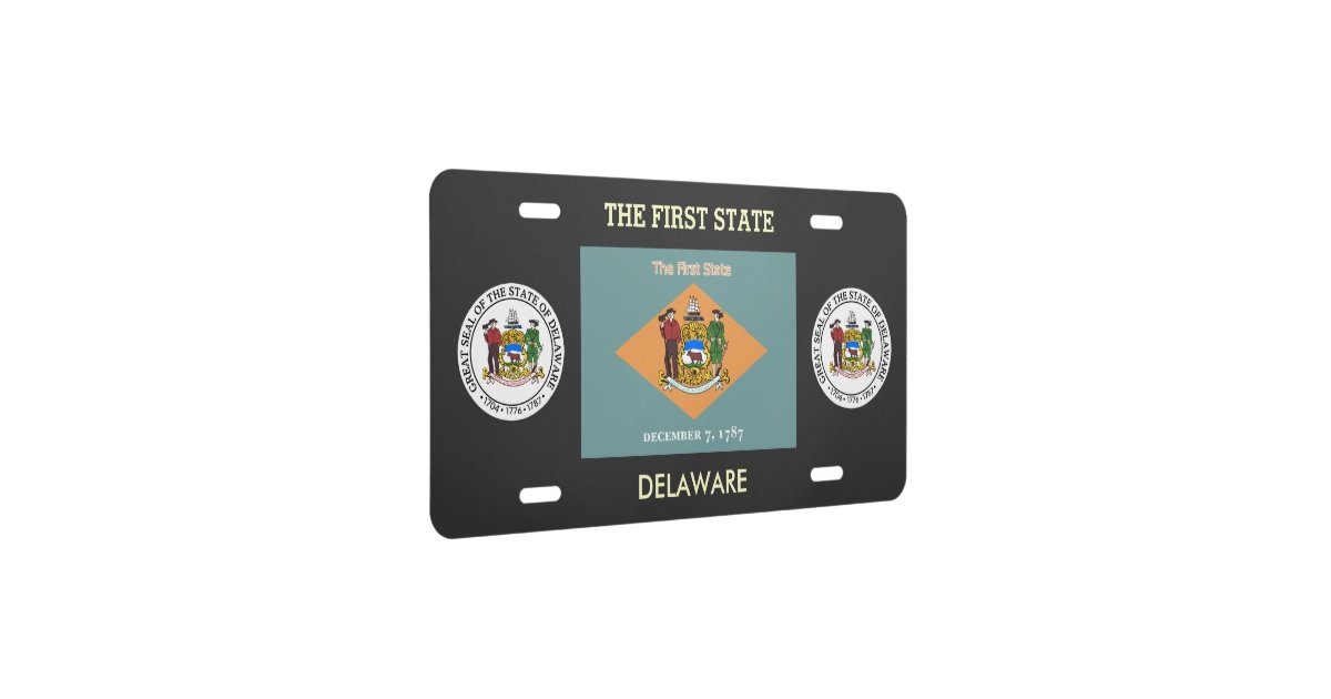 Delaware Custom Front License Plate Zazzle