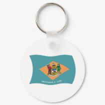 Delaware Flag Keychain by livingflags Delaware Flag Keychain