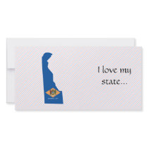 Delaware Flag Map Personalized Photo Card